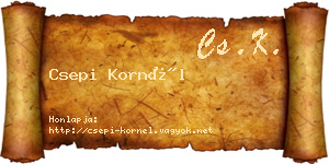 Csepi Kornél névjegykártya